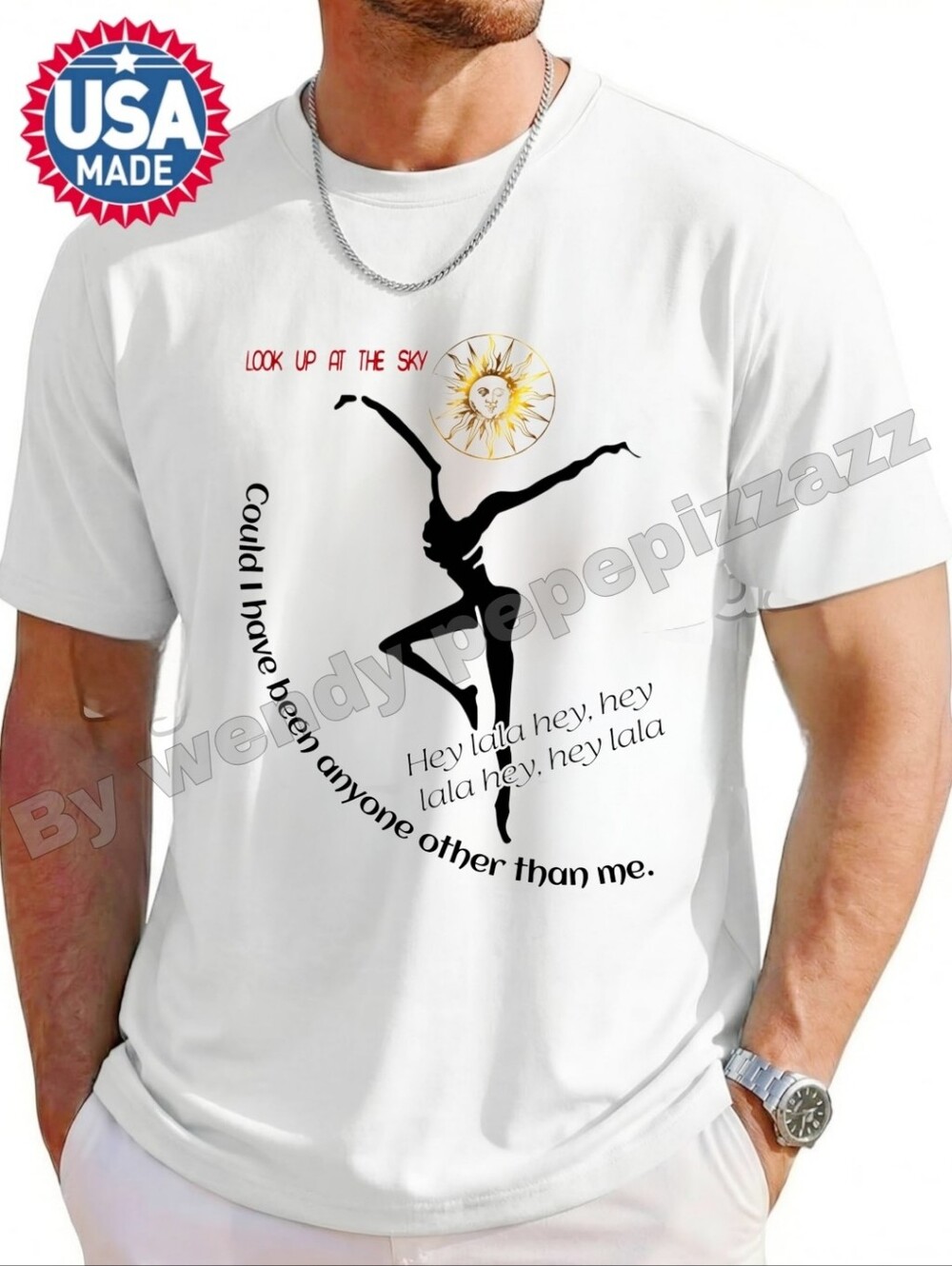 DMB PEPE PIZZAZZ RENDITION HANDMADE Graphic Sun & Dancer TSHIRT